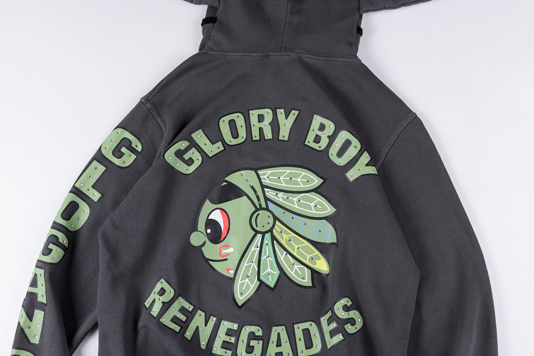 Glo Gang Renegades Full Zip Hoodie 卡通印花拉链连帽卫衣 - view 12