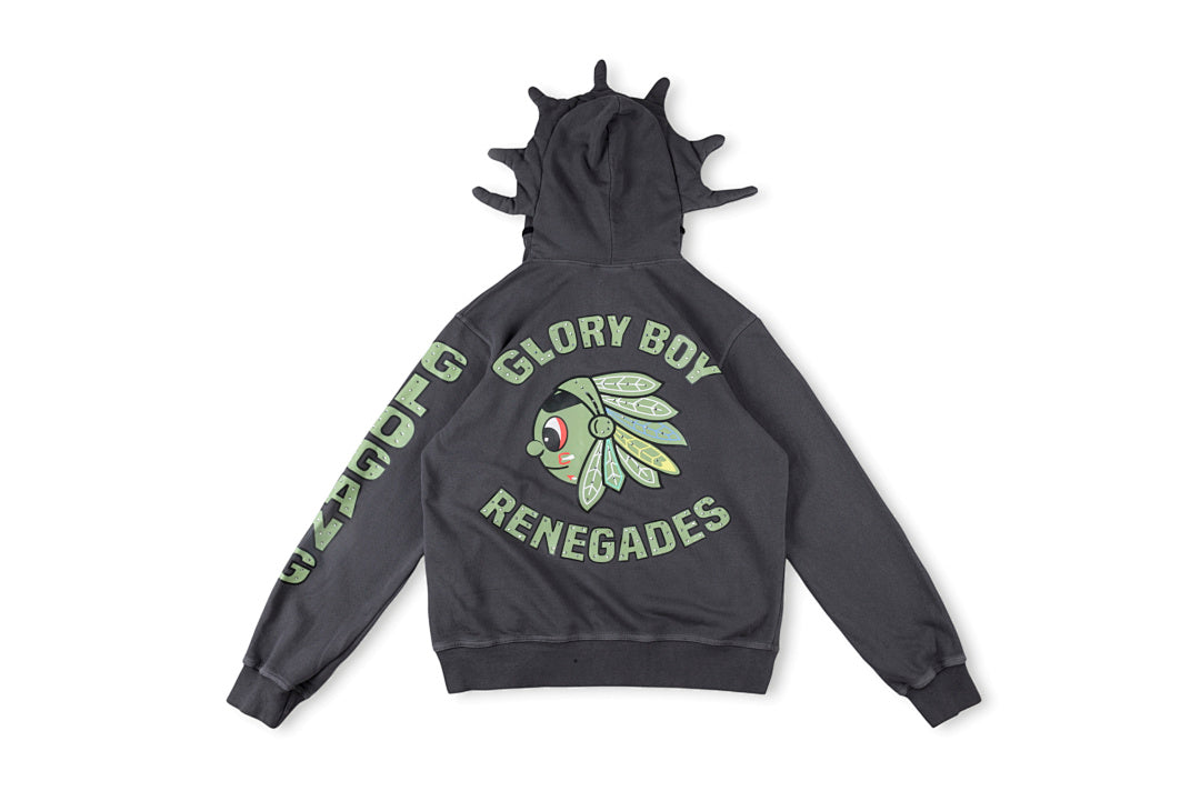 Glo Gang Renegades Full Zip Hoodie 卡通印花拉链连帽卫衣 - view 13
