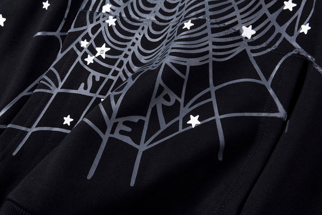 Sp5der worldwide 55555 Jeffery Hoodie星星字母休闲长裤 - view 4