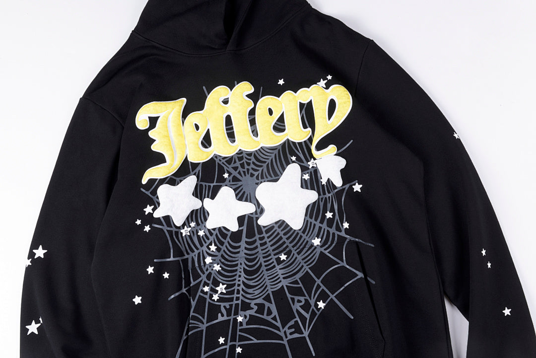 Sp5der worldwide 55555 Jeffery Hoodie星星字母休闲长裤 - view 6