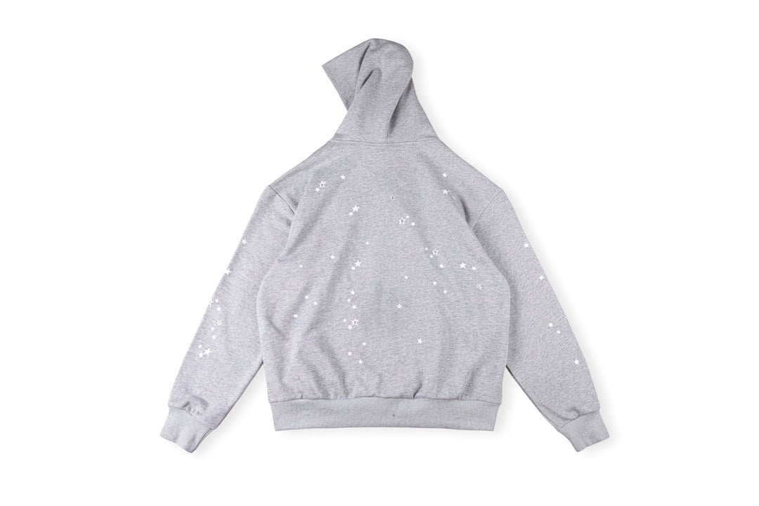 Sp5der 555555 Atlanta Hoodie发泡印花拉链卫衣 - view 1