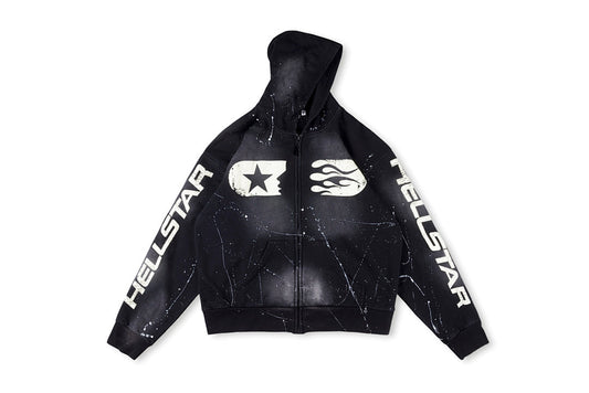Hellstar Studios Zip Up Hoodie拉链洗水纯棉卫衣 - view 17