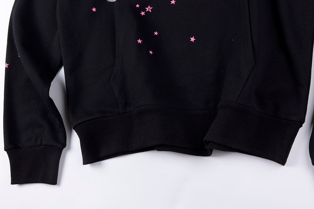 Sp5der 555555 Hoodie 经典蜘蛛网印花男女休闲连帽卫衣 - view 8
