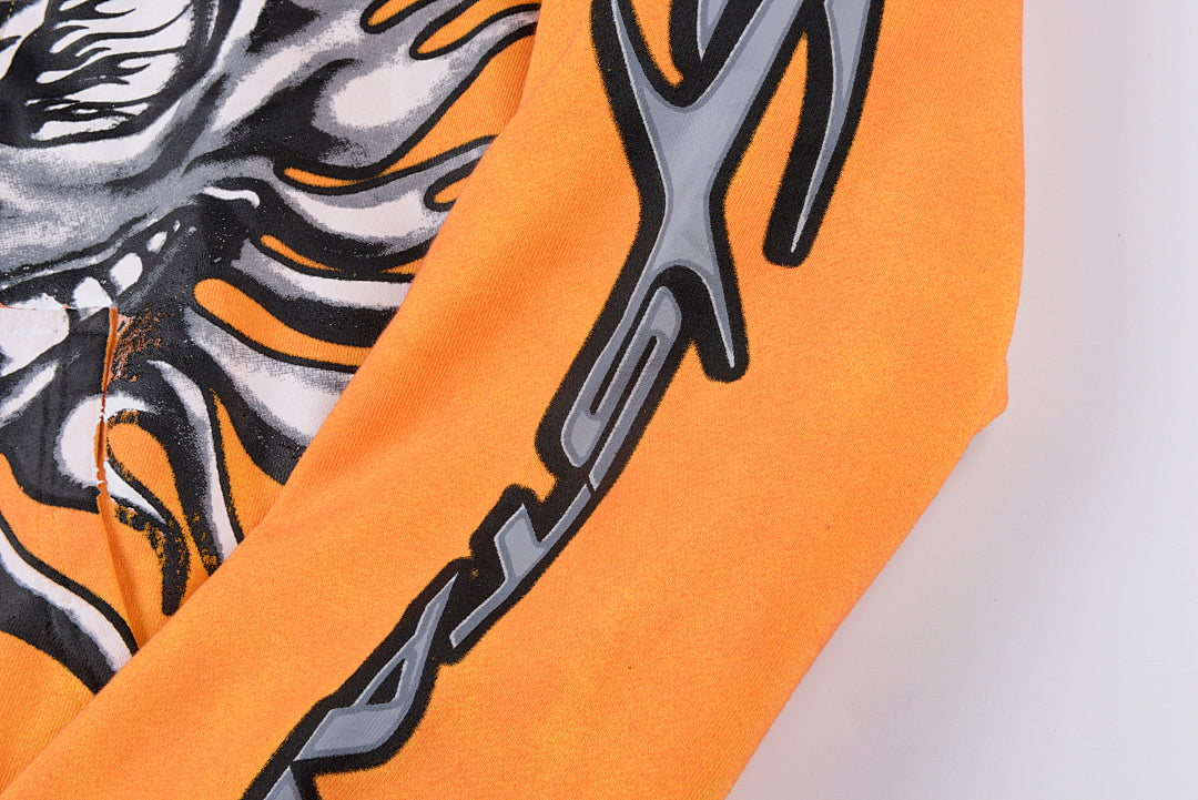 Hellstar Studios sun zip orange hoodie capsule 11拉链卫衣 - view 4