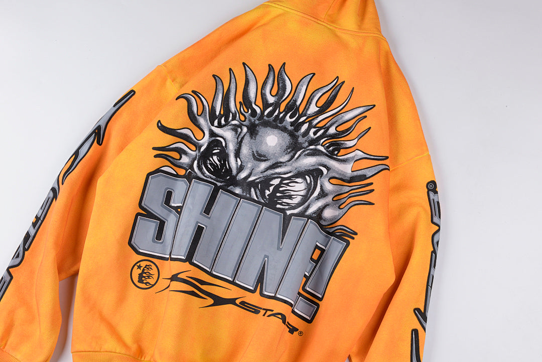 Hellstar Studios sun zip orange hoodie capsule 11拉链卫衣 - view 11