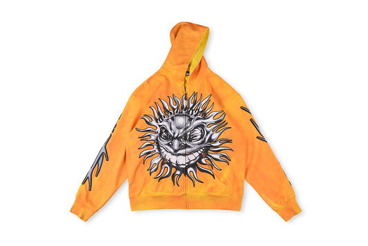 Hellstar Studios sun zip orange hoodie capsule 11拉链卫衣 - view 13