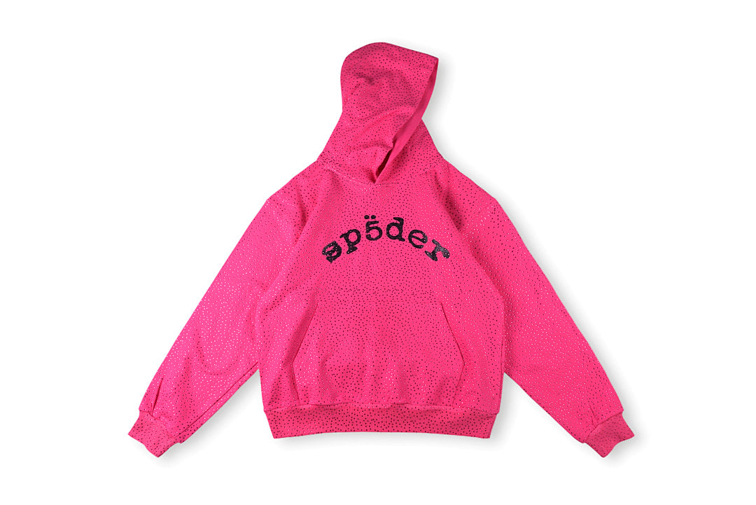 Sp5der worldwide 555555 SPIDER hoodie满烫钻蜘蛛套装卫衣 - view 2