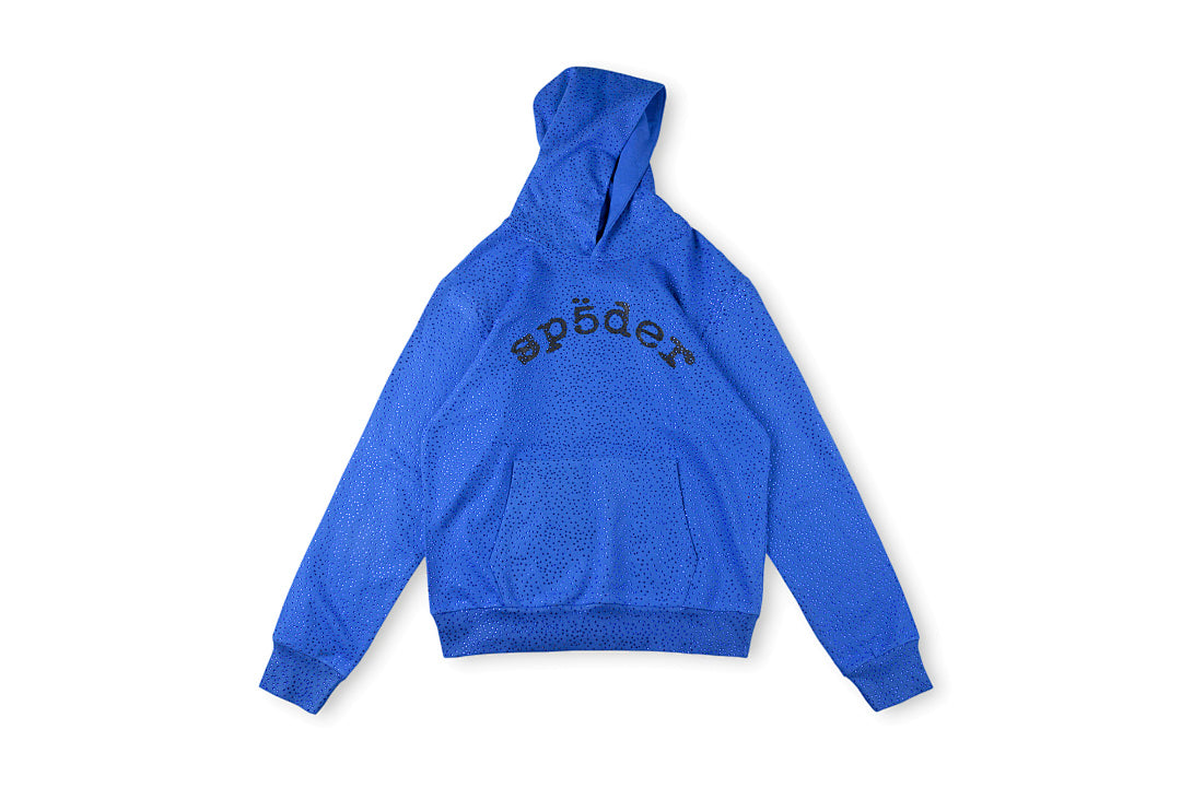 Sp5der worldwide 555555 SPIDER hoodie满烫钻蜘蛛套装卫衣 - view 6