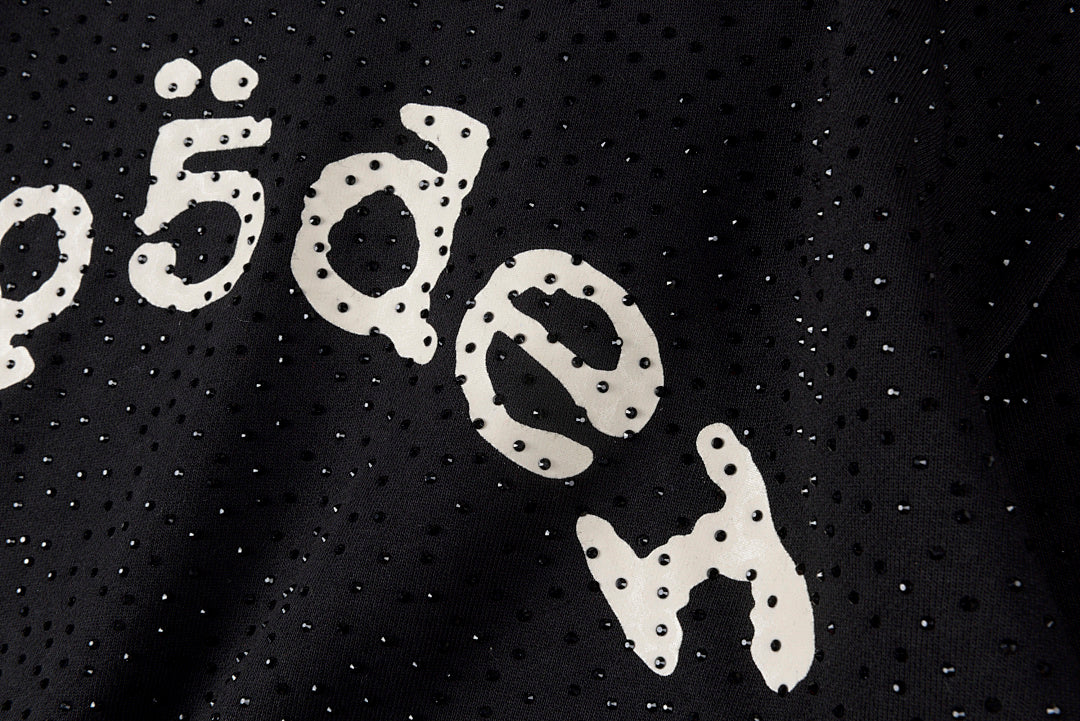 Sp5der worldwide 555555 SPIDER hoodie满烫钻蜘蛛套装卫衣 - view 14