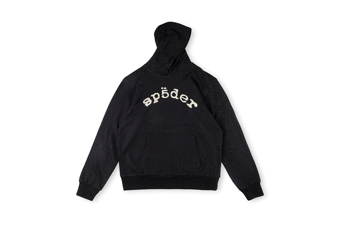 Sp5der worldwide 555555 SPIDER hoodie满烫钻蜘蛛套装卫衣 - view 20
