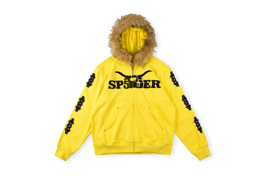 Sp5der 555555 Hoodie拉链开衫刺绣男女连帽卫衣 - view 12
