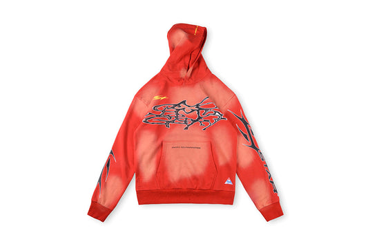Hellstar Studios Red Hoodie 红色洗水男女休闲连帽卫衣 - view 11