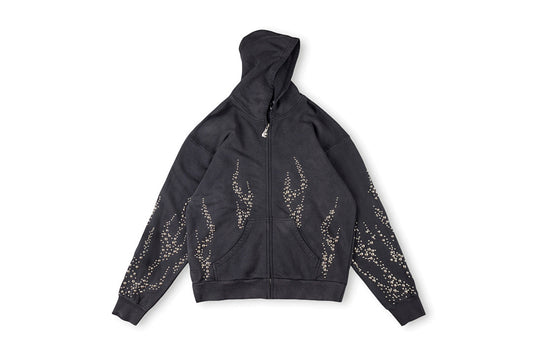 Hellstar Studios Hoodie 重工洗水钉珠男女休闲连帽卫衣 - view 11
