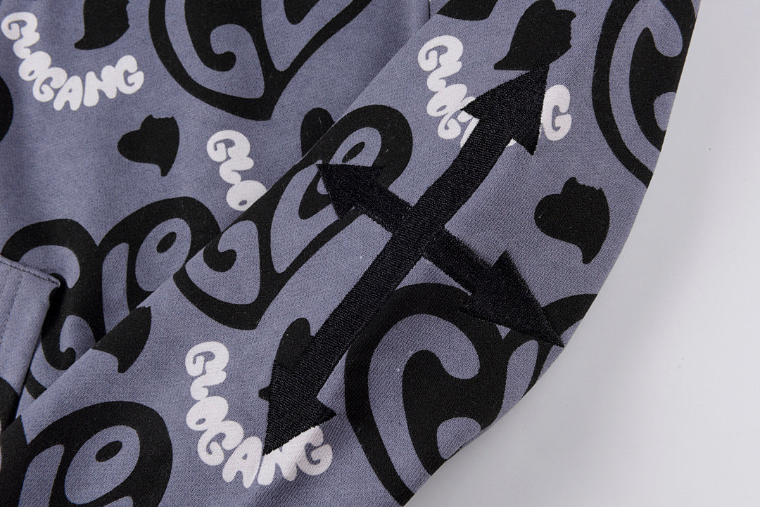 Glo Gang The Glory Full Zip Hoodie 饮料卡通印花烫钻拉链卫衣 - view 1