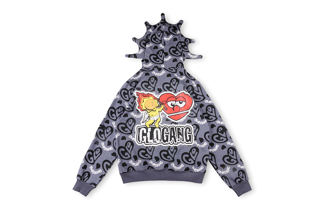 Glo Gang The Glory Full Zip Hoodie 饮料卡通印花烫钻拉链卫衣 - view 14