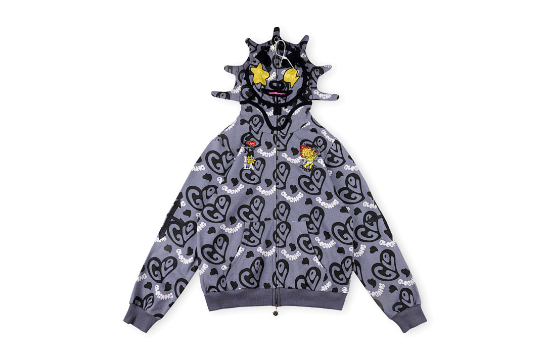 Glo Gang The Glory Full Zip Hoodie 饮料卡通印花烫钻拉链卫衣 - view 15