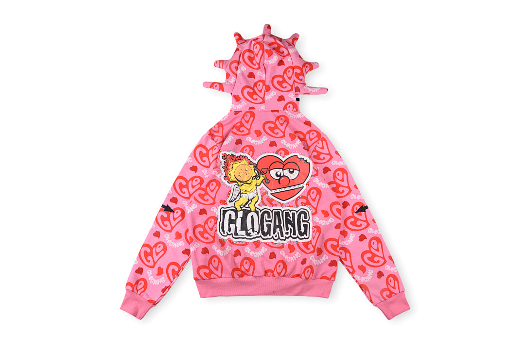 Glo Gang The Glory Full Zip Hoodie 饮料卡通印花烫钻拉链卫衣 - view 16