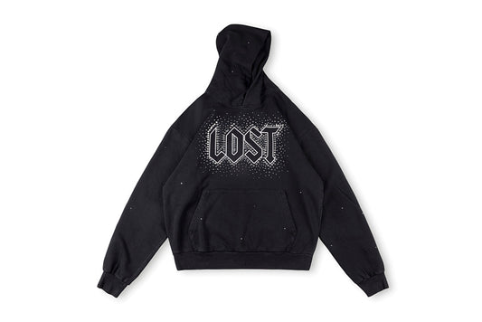 Lost intrycacy Hoodie 镶钻洗水休闲连帽卫衣 - view 12