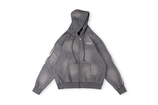Hellstar Studios Zip Up Hoodie 拉链洗水纯棉连帽卫衣 - view 11