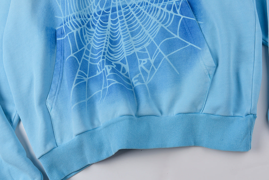 Sp5der 555555 Hoodies 经典蜘蛛网印花男女休闲套装连帽卫衣 - view 4