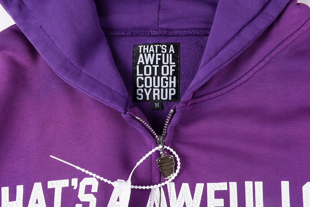 That's A Awful Lot of Cough Syrup裂纹印花休闲套装卫衣 - view 16