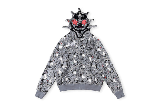 Glo Gang The Glory Full Zip Hoodie饮料卡通印花刺绣拉链卫衣 - view 11
