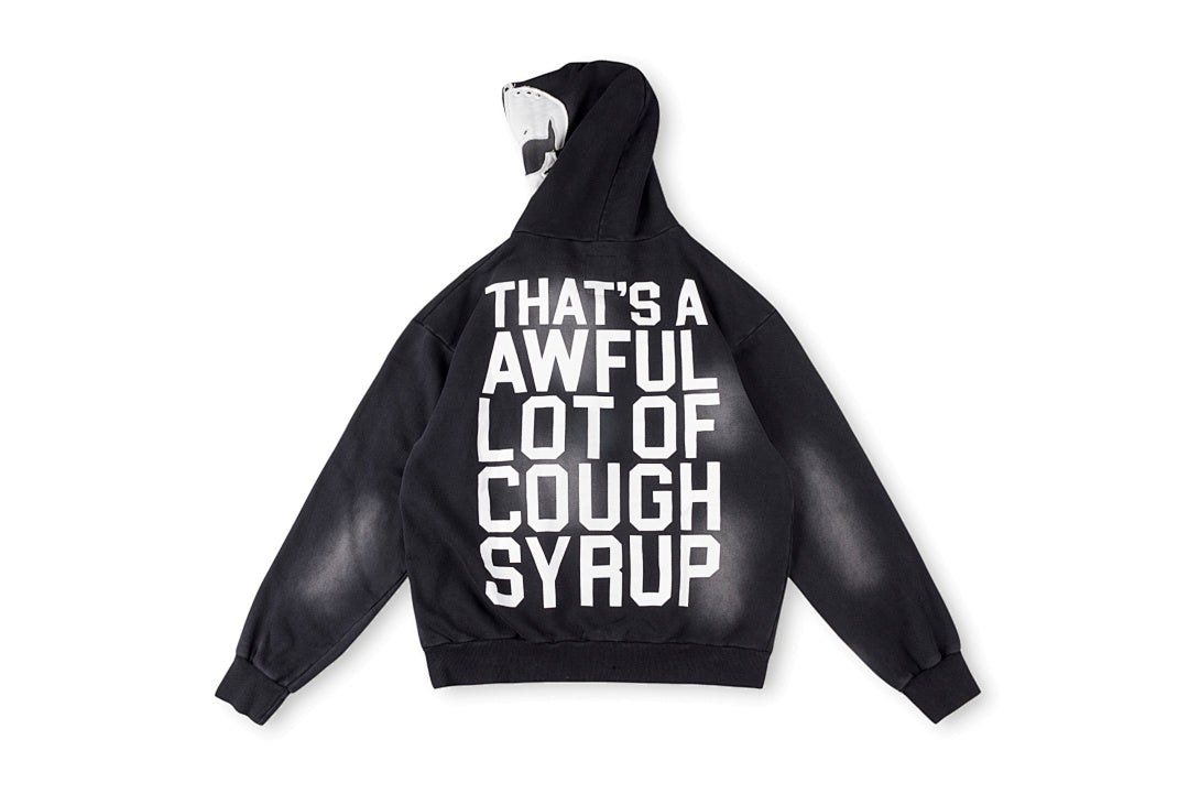 That's A Awful Lot Of Cough Syrup Hoodie骷髅骨骼刺绣连帽卫衣 - view 11