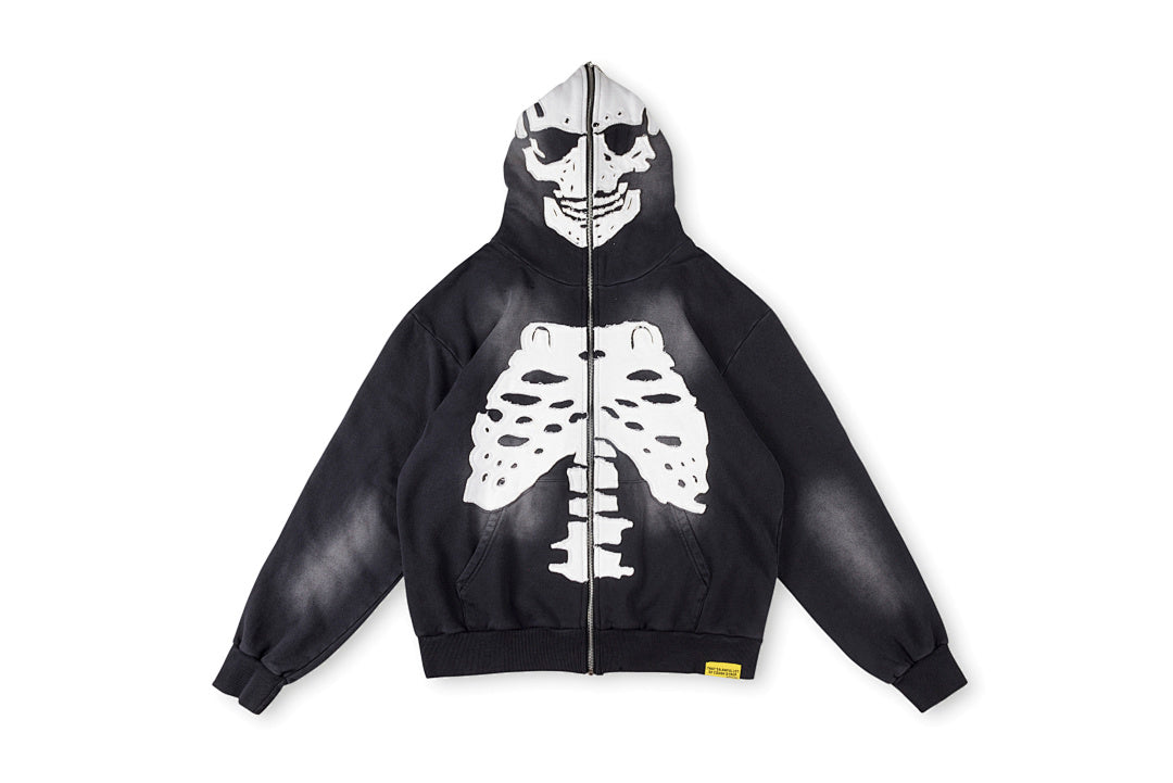 That's A Awful Lot Of Cough Syrup Hoodie骷髅骨骼刺绣连帽卫衣 - view 12