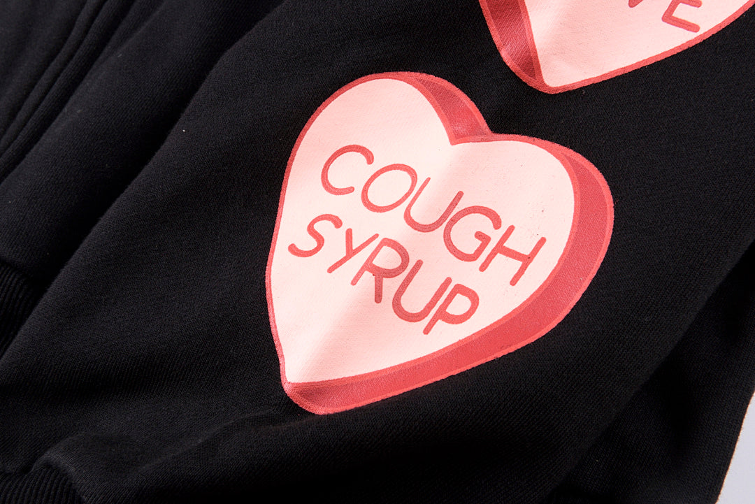That's A Awful Lot Of Cough Syrup爱心运动休闲拉链卫衣 - view 3