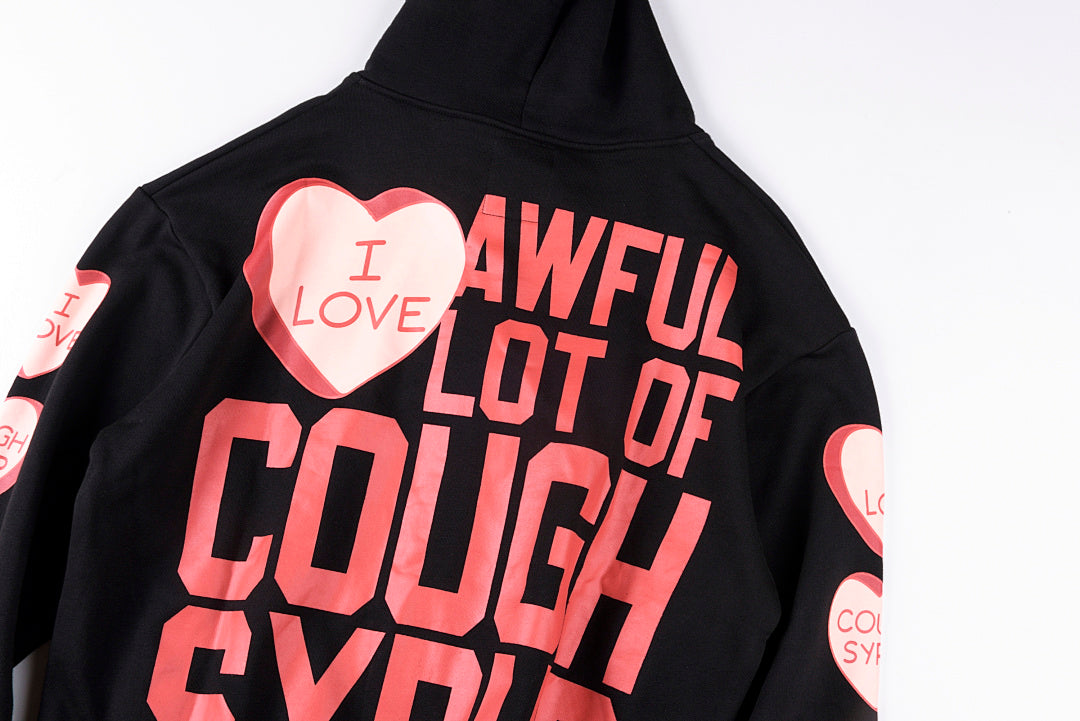 That's A Awful Lot Of Cough Syrup爱心运动休闲拉链卫衣 - view 9