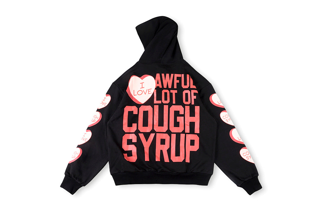That's A Awful Lot Of Cough Syrup爱心运动休闲拉链卫衣 - view 10