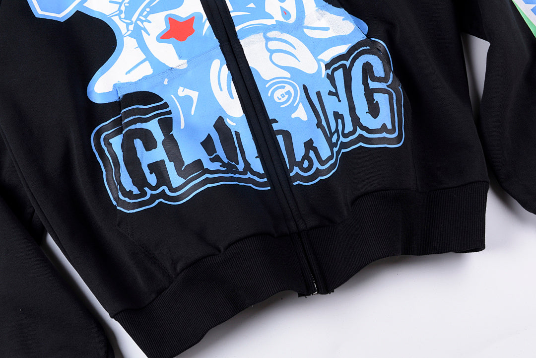 Glo Gang Boyz Worldwide hoodie 饮料卡通男女拉链卫衣 - view 7