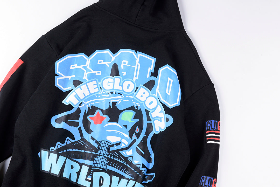Glo Gang Boyz Worldwide hoodie 饮料卡通男女拉链卫衣 - view 12