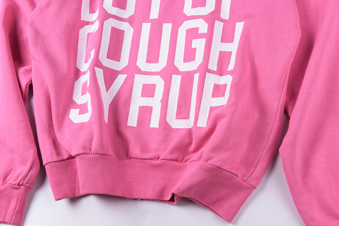 That's A Awful Lot of Cough Syrup骷髅刺绣裂纹印花休闲套装卫衣 - view 9