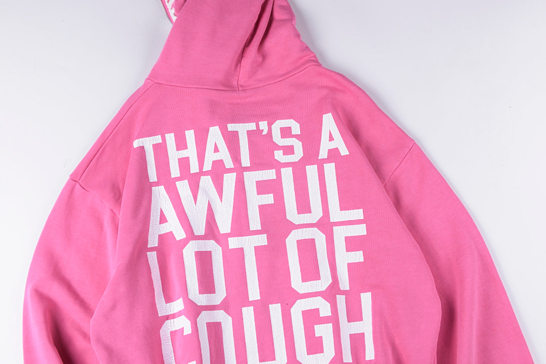 That's A Awful Lot of Cough Syrup骷髅刺绣裂纹印花休闲套装卫衣 - view 10