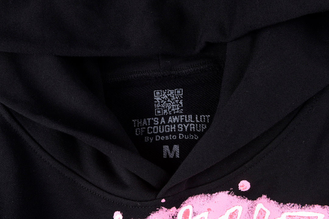 That's A Awful Lot of Cough Syrup个性粉字涂鸦印花休闲卫衣 - view 2