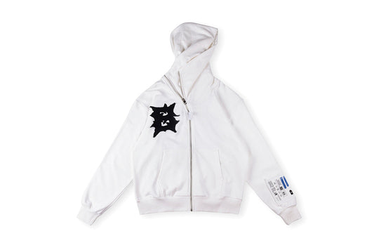 Billionaire BLACKOUT BILL NET Hoodie 刺绣拉链连帽卫衣 - view 9