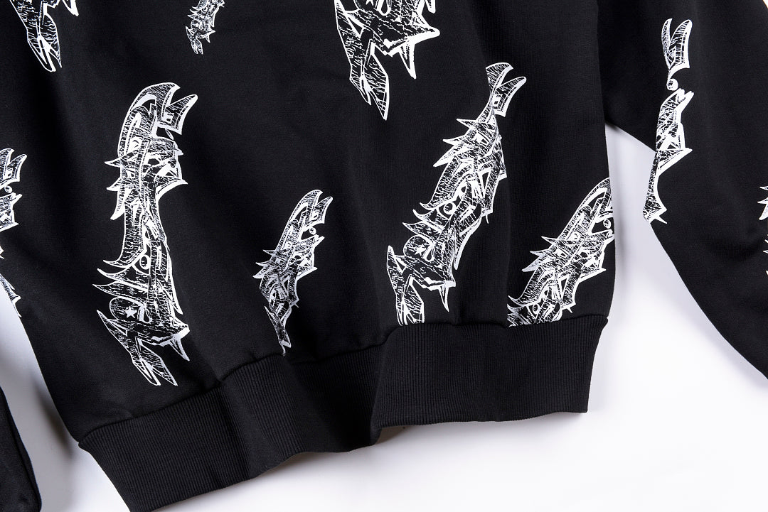 Hellstar Studios Graffiti Zip Up Hoodie 印花套装连帽卫衣 - view 9