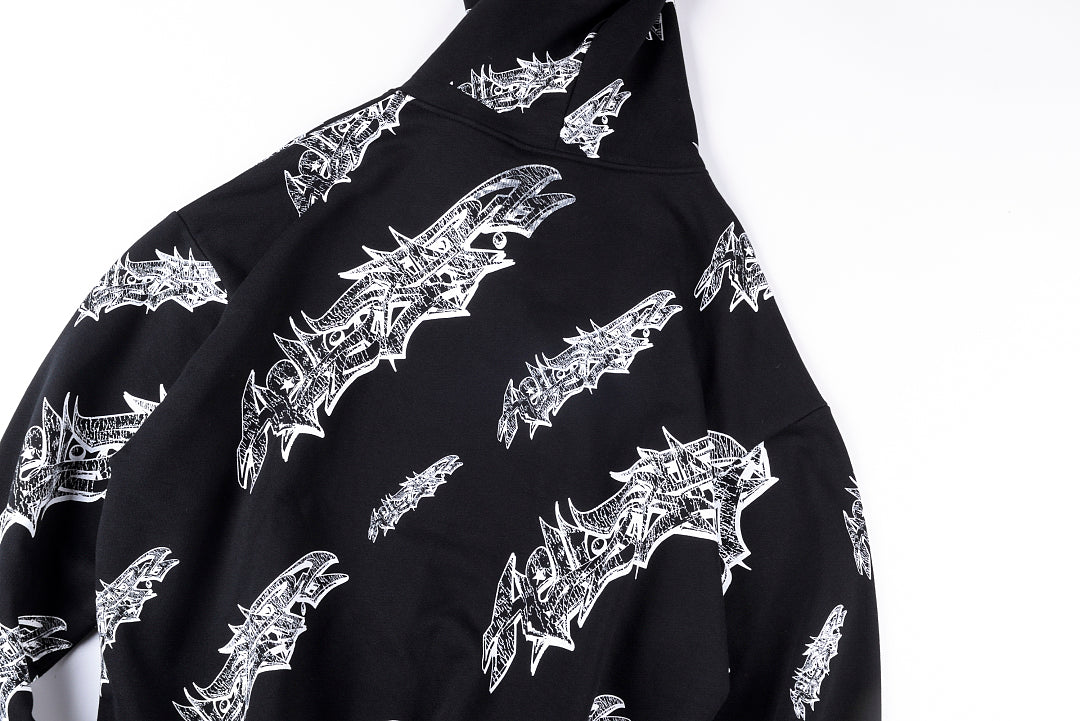 Hellstar Studios Graffiti Zip Up Hoodie 印花套装连帽卫衣 - view 10