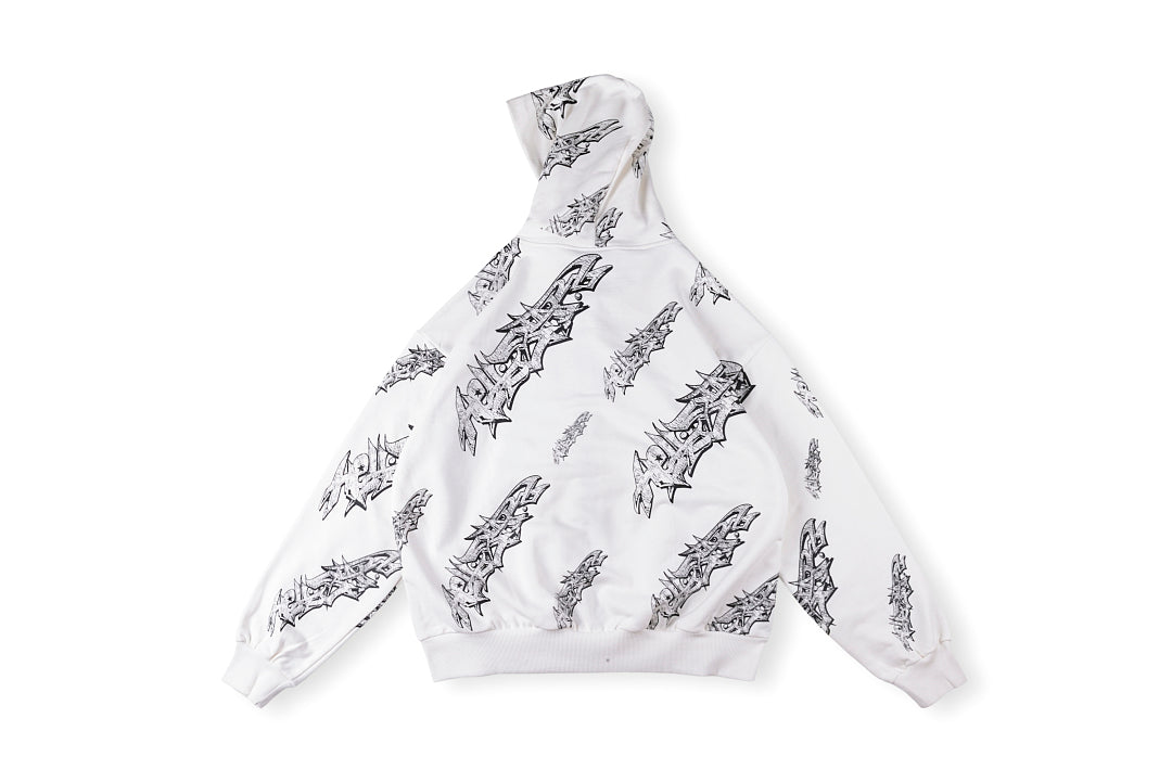 Hellstar Studios Graffiti Zip Up Hoodie 印花套装连帽卫衣 - view 13
