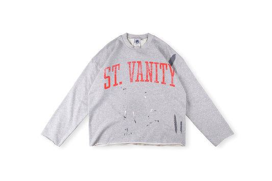 SAINT VANITY 复古时尚印花休闲纯棉圆领卫衣 - view 12