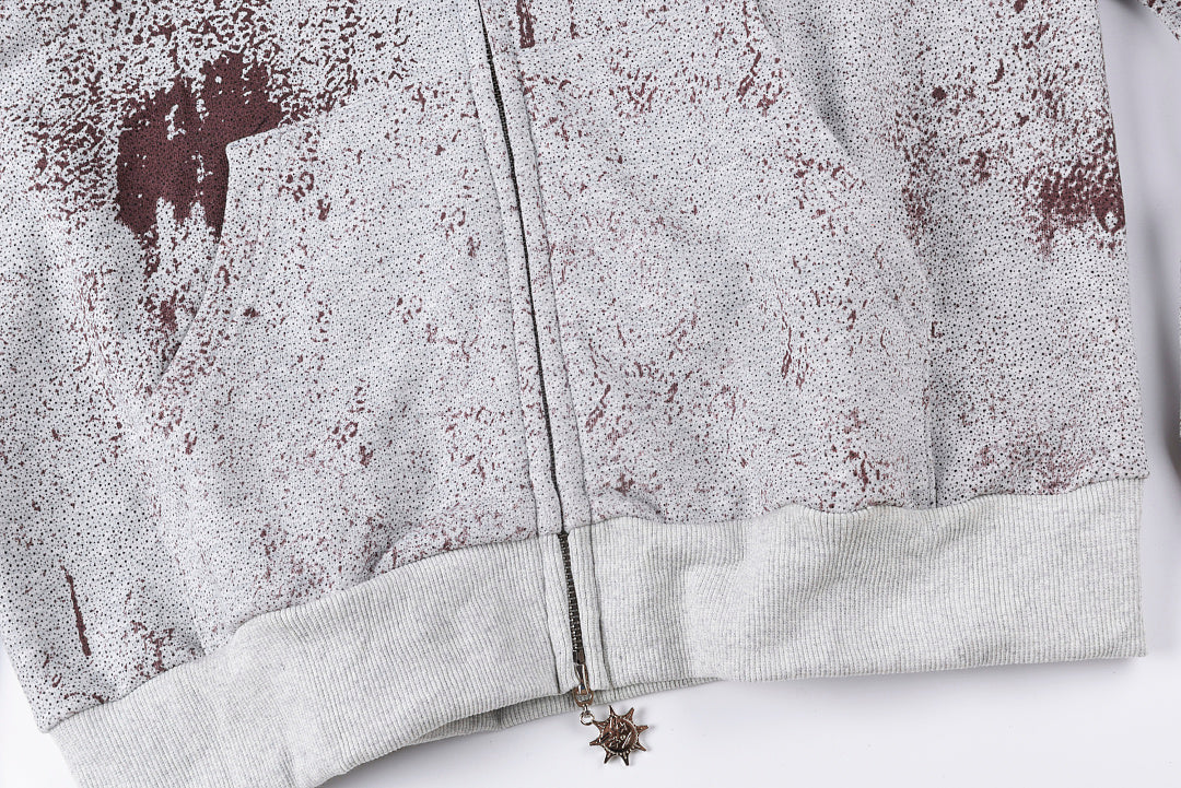 Glo Gang The Glory Full Zip Hoodie饮料卡通印花刺绣拉链卫衣 - view 6