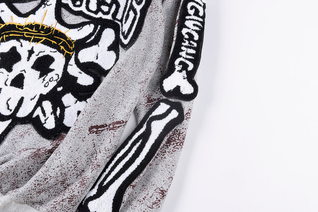 Glo Gang The Glory Full Zip Hoodie饮料卡通印花刺绣拉链卫衣 - view 9