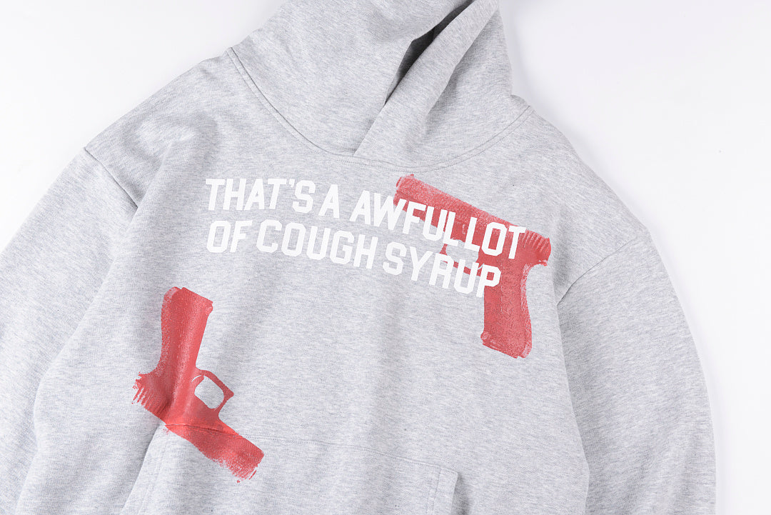 That's A Awful Lot of Cough Syrup 手枪印花连帽卫衣 - view 6
