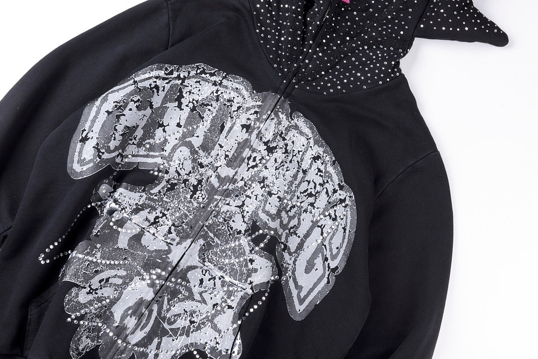 Glo Gang The Glory Full Zip Hoodie 刺绣烫钻套装卫衣 - view 6