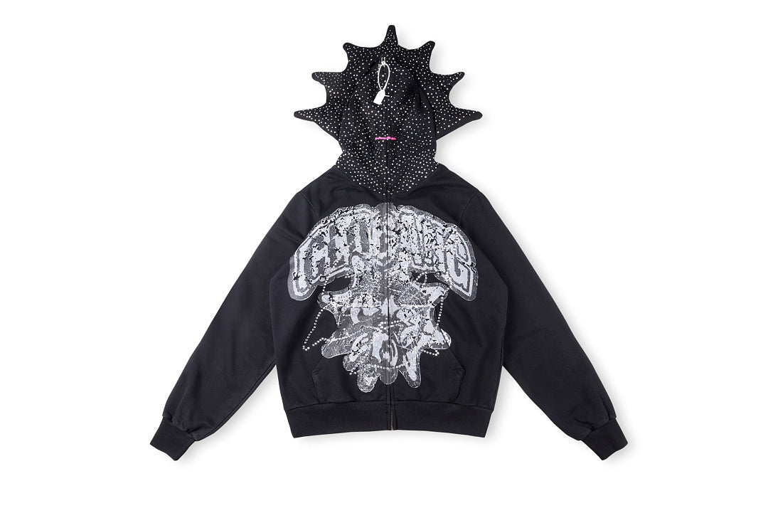 Glo Gang The Glory Full Zip Hoodie 刺绣烫钻套装卫衣 - view 10