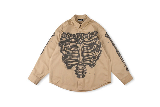 Hellstar Airbrushed Bones Longsleeve 骷髅男女休闲长衬 - view 11