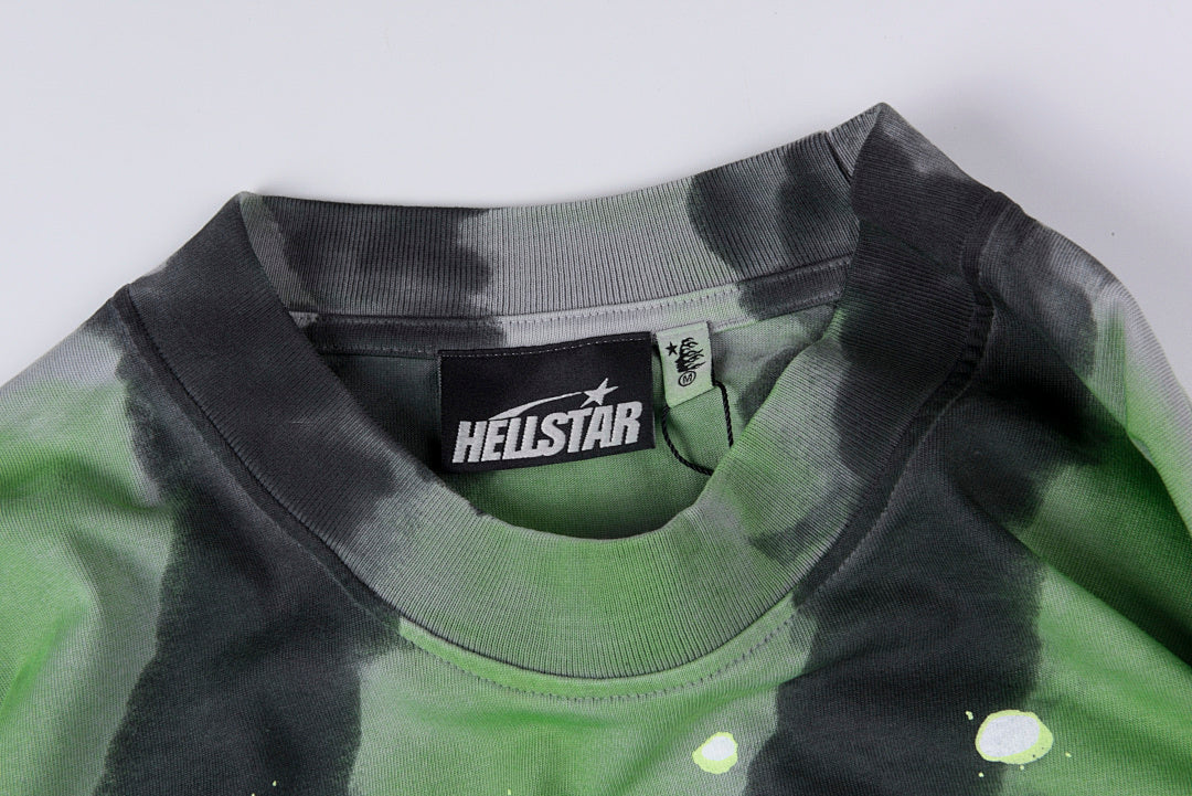 Hellstar studios Moto Cross Long Sleeve Tee扎染休息长T - view 1