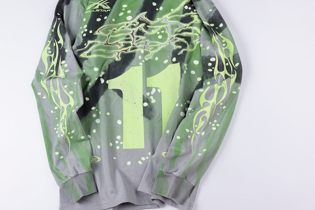 Hellstar studios Moto Cross Long Sleeve Tee扎染休息长T - view 2