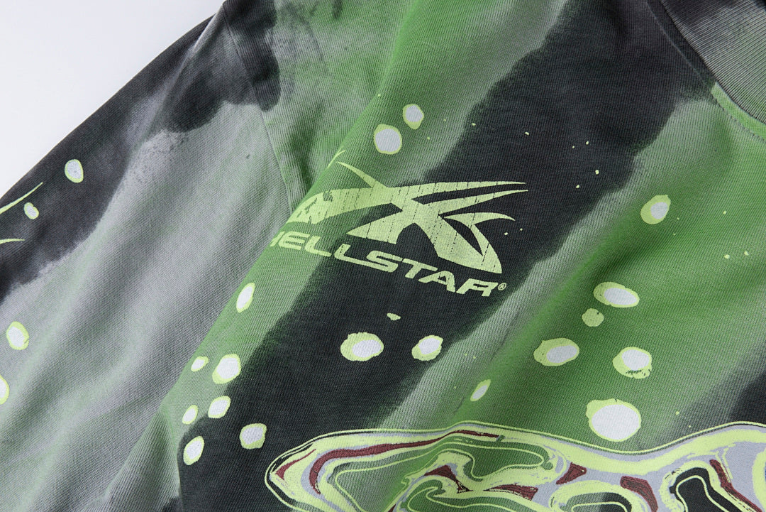 Hellstar studios Moto Cross Long Sleeve Tee扎染休息长T - view 5